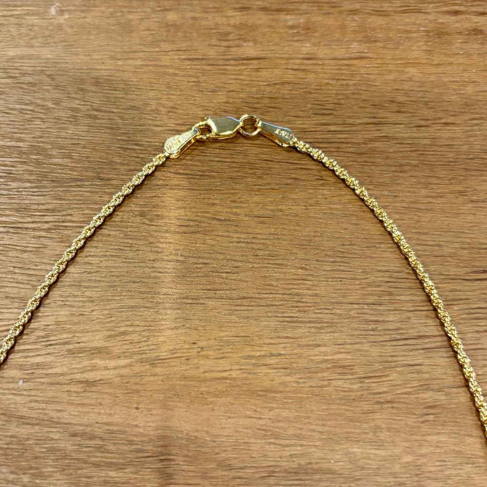 14K GP Rope Necklace - Picture 3 of 4